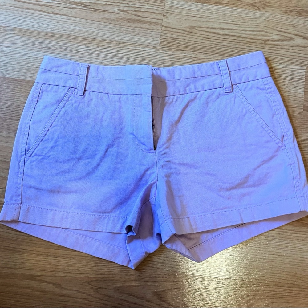 J. Crew 3” chino shorts- vintage lilac